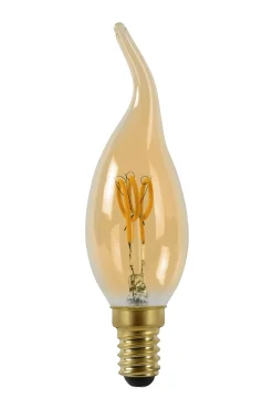 CT35 - Filament lamp - Ø 3,5 cm - LED Dimb. - E14 - 1x3W 2200K - Amber*Lucide Shop