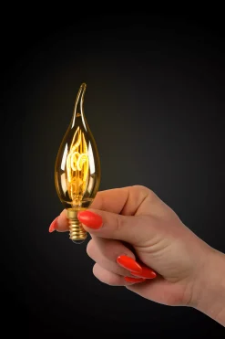CT35 - Filament lamp - Ø 3,5 cm - LED Dimb. - E14 - 1x3W 2200K - Amber*Lucide Shop