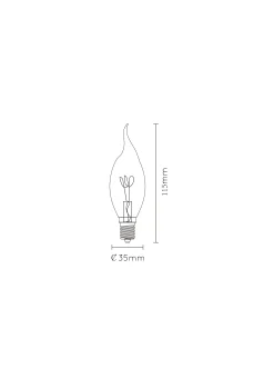 CT35 - Filament lamp - Ø 3,5 cm - LED Dimb. - E14 - 1x3W 2200K - Amber*Lucide Shop