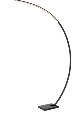 CURVE - Booglamp - LED Dimb. - 1x15W 2700K - Zwart*Lucide Outlet