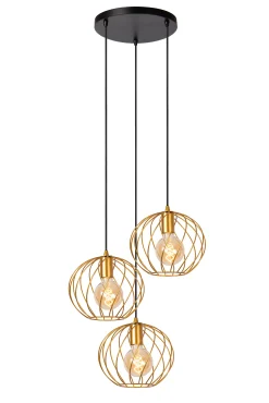 DANZA - Hanglamp - Ø 50 cm - 3xE27 - Mat Goud / Messing*Lucide Cheap