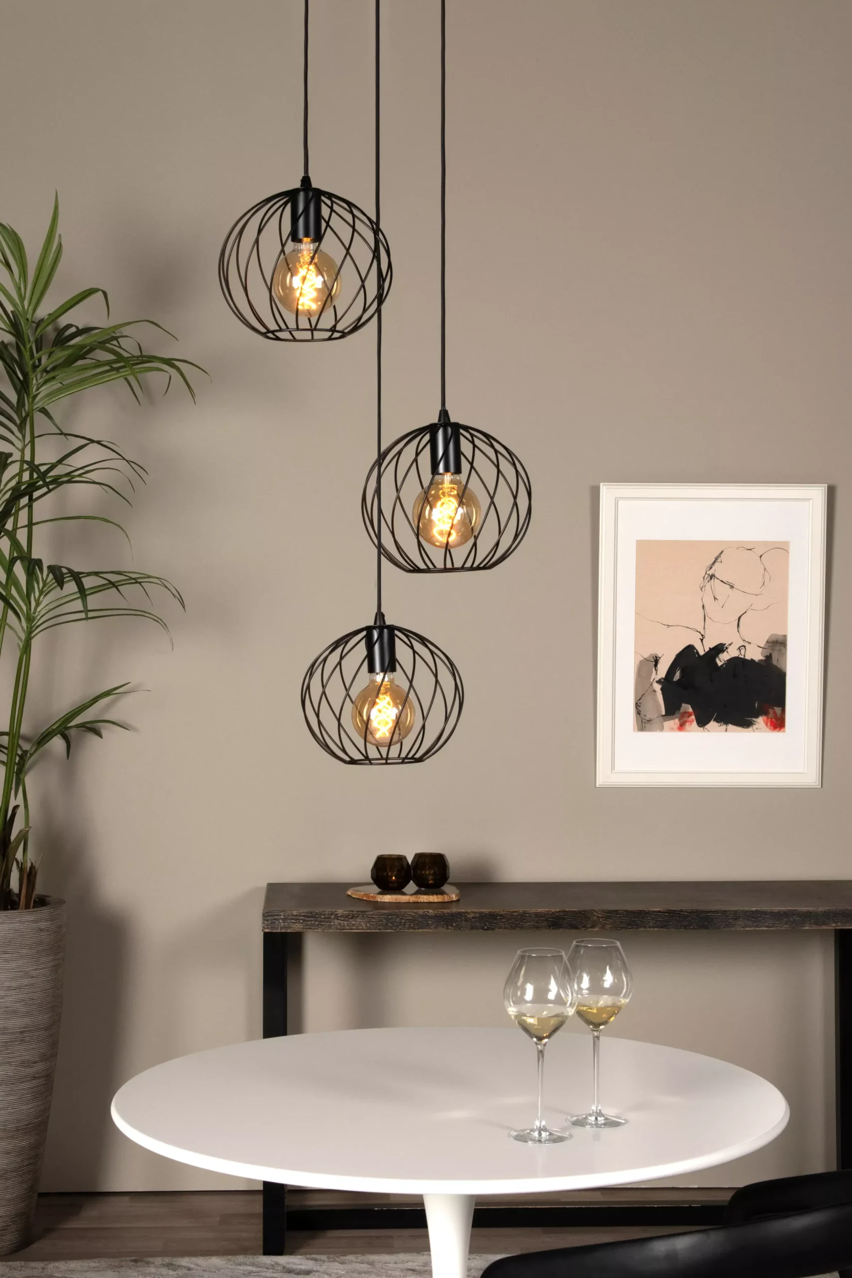 DANZA - Hanglamp - Ø 50 cm - 3xE27 - Zwart*Lucide Flash Sale