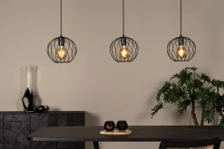 DANZA - Hanglamp - 3xE27 - Zwart*Lucide Hot
