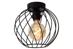 DANZA - Plafonnière - Ø 25 cm - 1xE27 - Zwart*Lucide Outlet