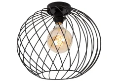 DANZA - Plafonnière - Ø 40 cm - 1xE27 - Zwart*Lucide Shop