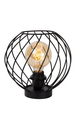 DANZA - Tafellamp - Ø 25 cm - 1xE27 - Zwart*Lucide Fashion