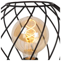 DANZA - Tafellamp - Ø 25 cm - 1xE27 - Zwart*Lucide Fashion