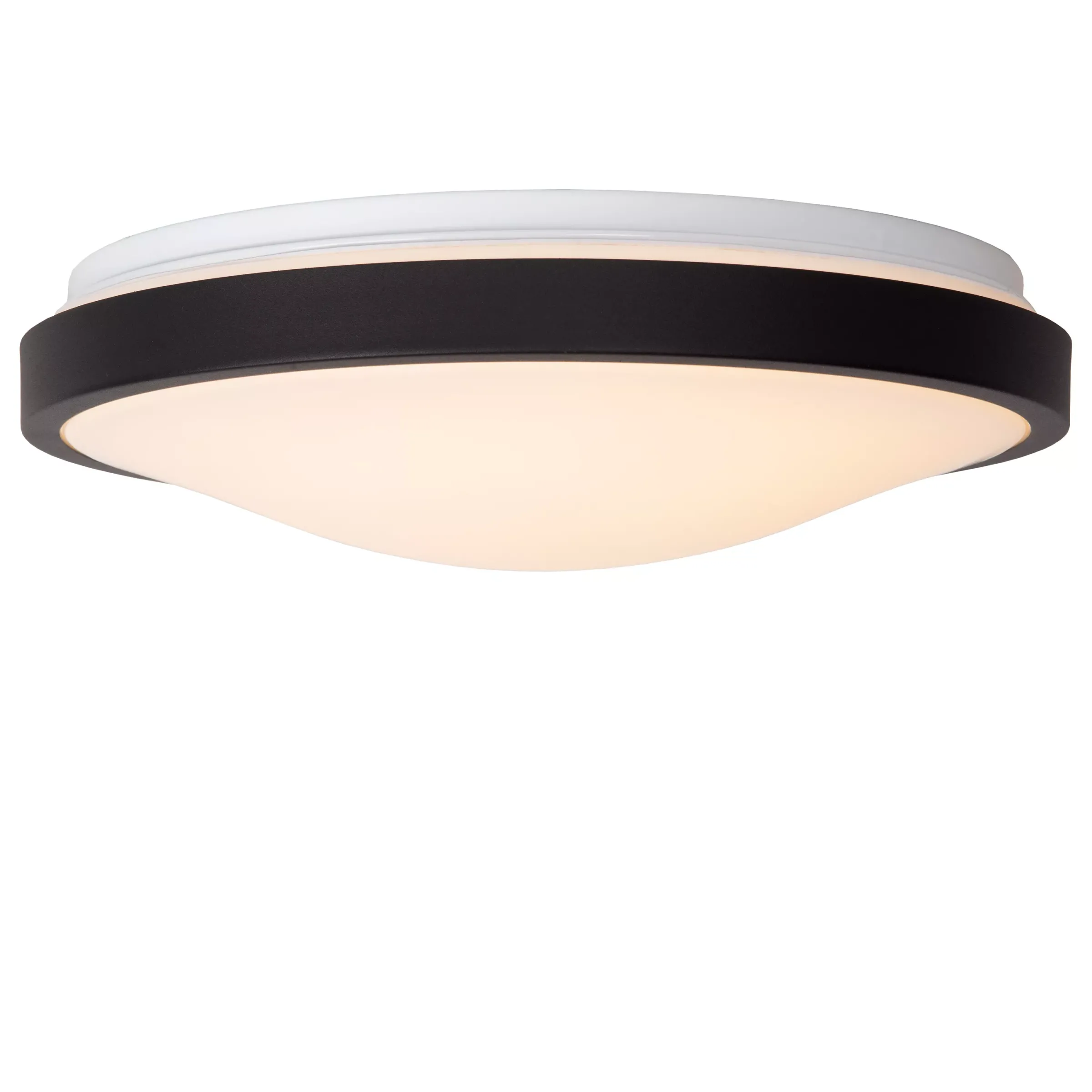 DASHER - Plafonnière Badkamer - Ø 34,8 cm - LED - 1x18W 2700K - IP44 - Beweging & dag/nacht sensor - Zwart*Lucide Store