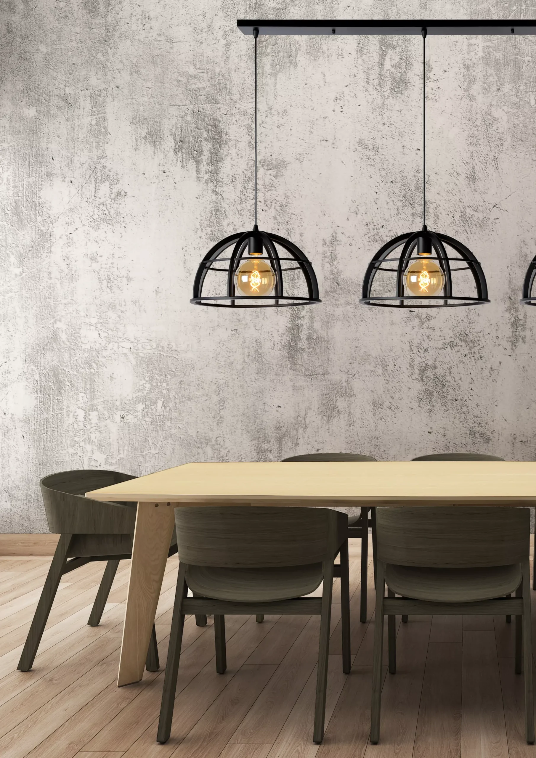 DIKRA - Hanglamp - Ø 40 cm - 3xE27 - Zwart*Lucide New