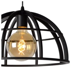 DIKRA - Hanglamp - Ø 40 cm - 3xE27 - Zwart*Lucide New