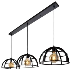 DIKRA - Hanglamp - Ø 40 cm - 3xE27 - Zwart*Lucide New