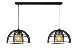 DIKRA - Hanglamp - 2xE27 - Zwart*Lucide Hot