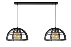 DIKRA - Hanglamp - 2xE27 - Zwart*Lucide Hot