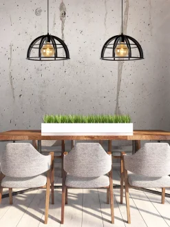 DIKRA - Hanglamp - 2xE27 - Zwart*Lucide Hot
