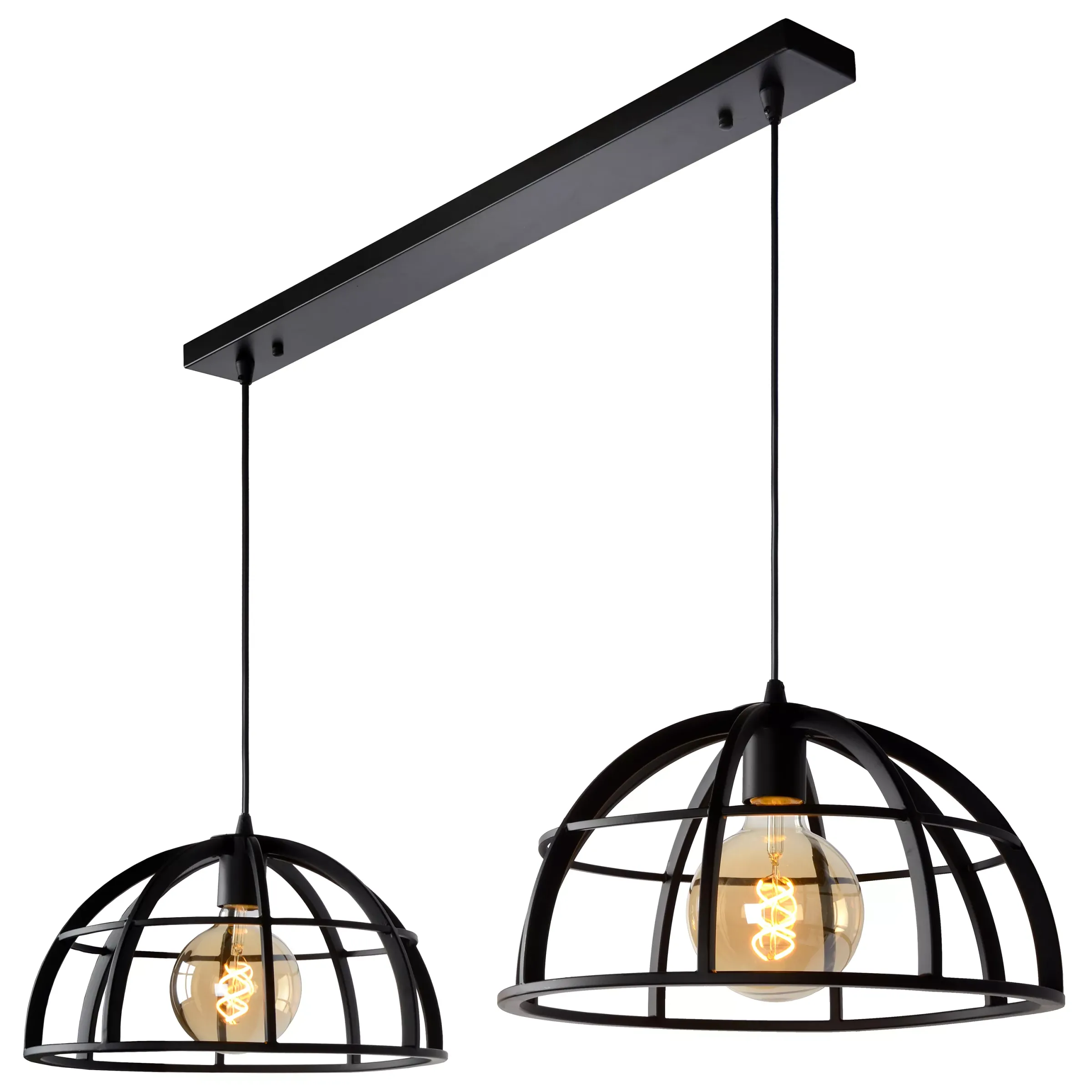 DIKRA - Hanglamp - 2xE27 - Zwart*Lucide Hot