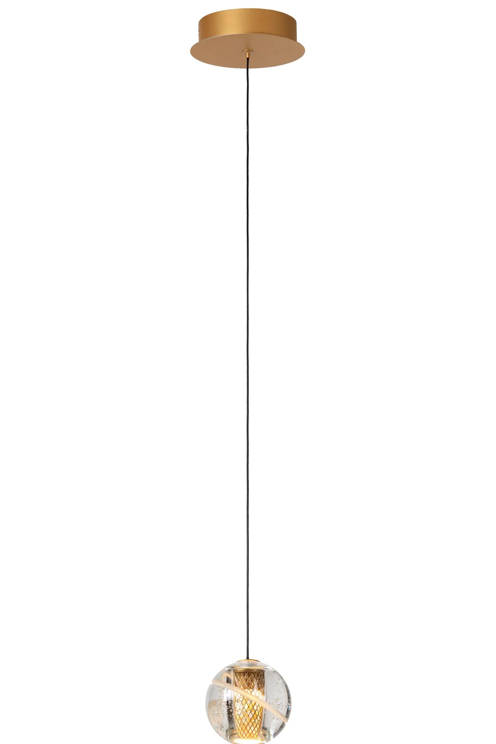 DILENKO - Hanglamp - Ø 14 cm - LED - 1x4,2W 2700K - Mat Goud / Messing*Lucide Hot