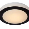 DIMY - Plafonnière Badkamer - Ø 28,6 cm - LED 3 StepDim - 1x12W 3000K - IP21 - Zwart*Lucide Online