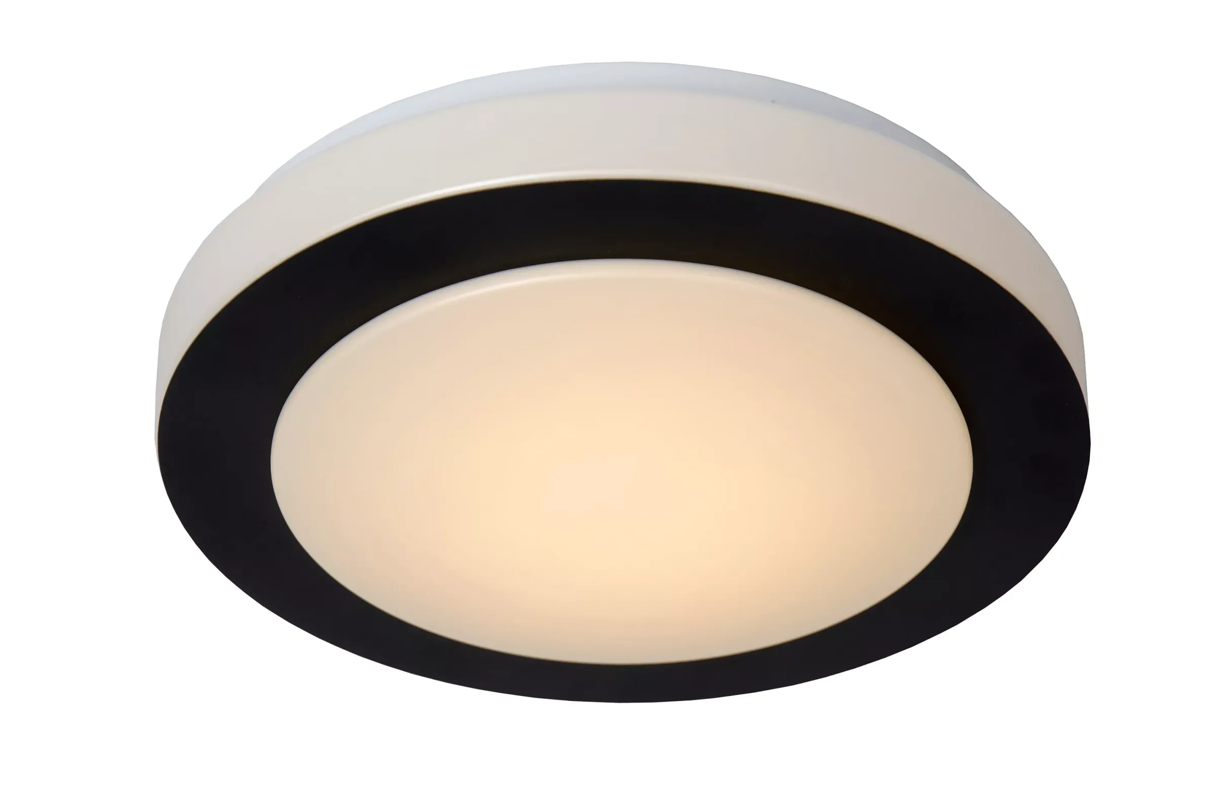 DIMY - Plafonnière Badkamer - Ø 28,6 cm - LED 3 StepDim - 1x12W 3000K - IP21 - Zwart*Lucide Online