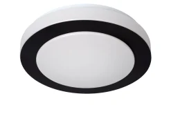 DIMY - Plafonnière Badkamer - Ø 28,6 cm - LED 3 StepDim - 1x12W 3000K - IP21 - Zwart*Lucide Online