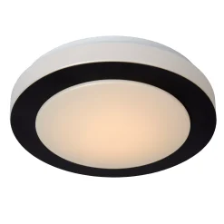 DIMY - Plafonnière Badkamer - Ø 28,6 cm - LED 3 StepDim - 1x12W 3000K - IP21 - Zwart*Lucide Online
