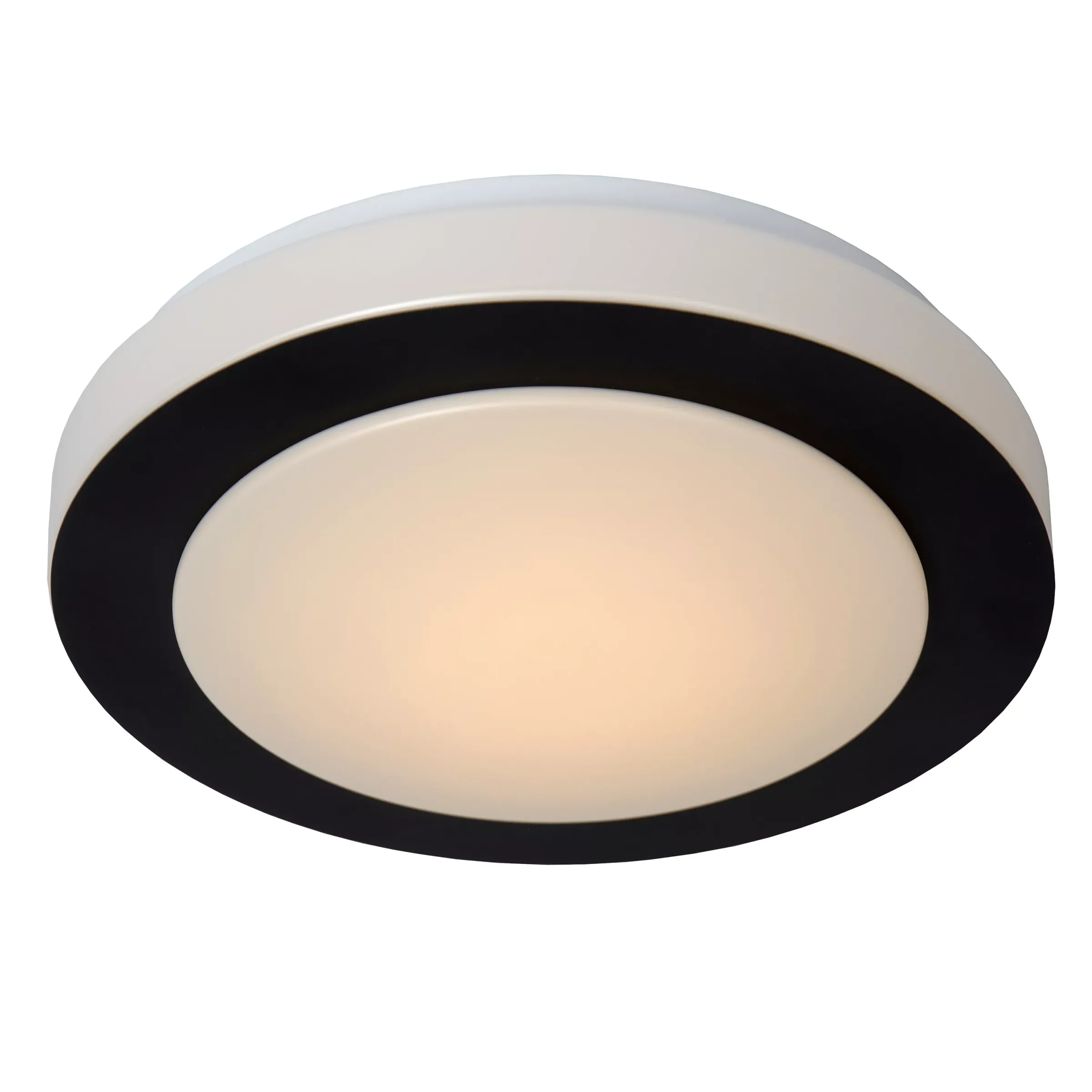 DIMY - Plafonnière Badkamer - Ø 28,6 cm - LED 3 StepDim - 1x12W 3000K - IP21 - Zwart*Lucide Online
