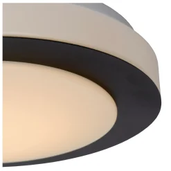 DIMY - Plafonnière Badkamer - Ø 28,6 cm - LED 3 StepDim - 1x12W 3000K - IP21 - Zwart*Lucide Online