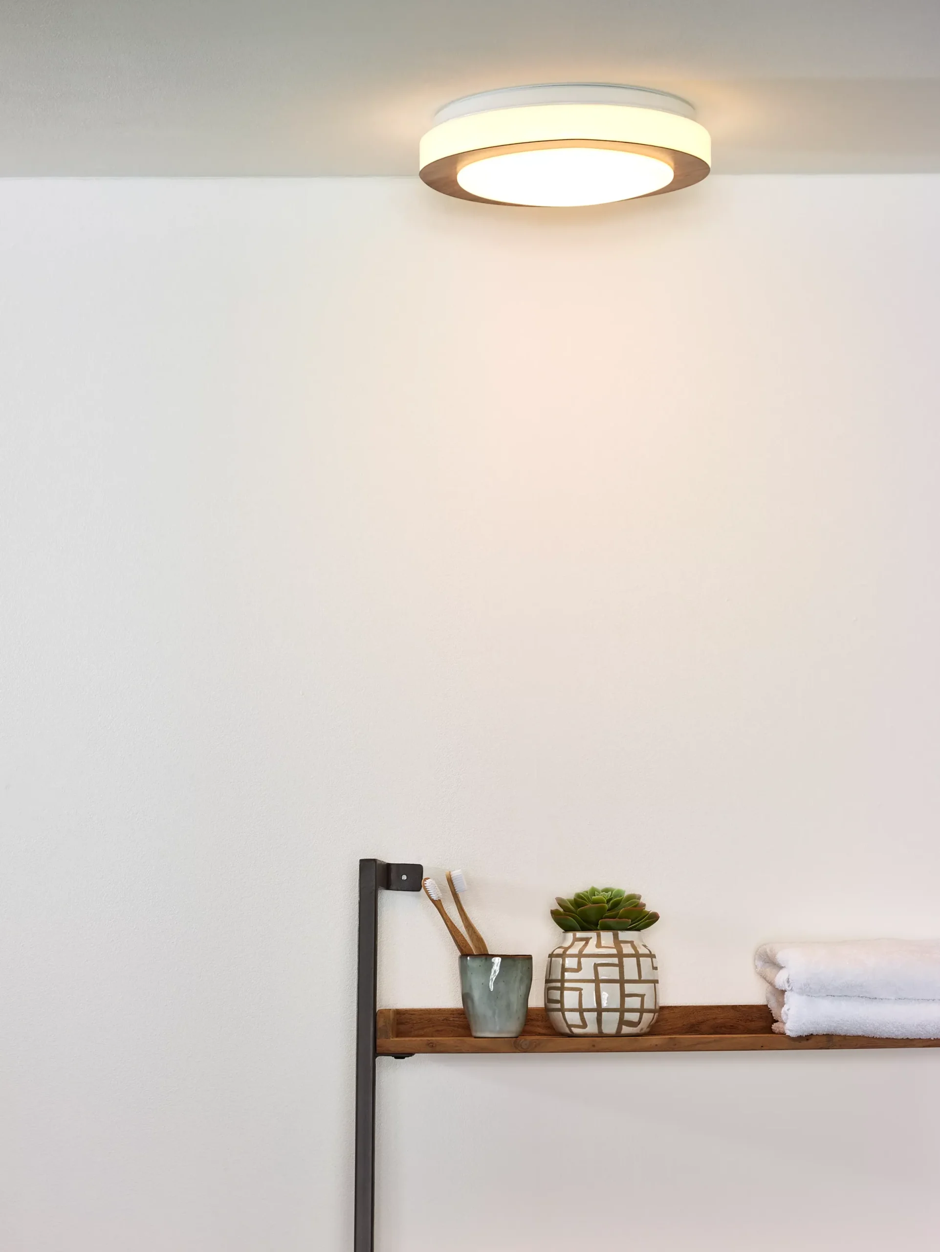 DIMY - Plafonnière Badkamer - Ø 28,6 cm - LED 3 StepDim - 1x12W 3000K - IP21 - Naturel*Lucide Store