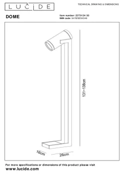 DOME - Vloerlamp - LED Dim to warm - GU10 (ES111) - 2x12W 2200K/3000K - Zwart*Lucide Cheap