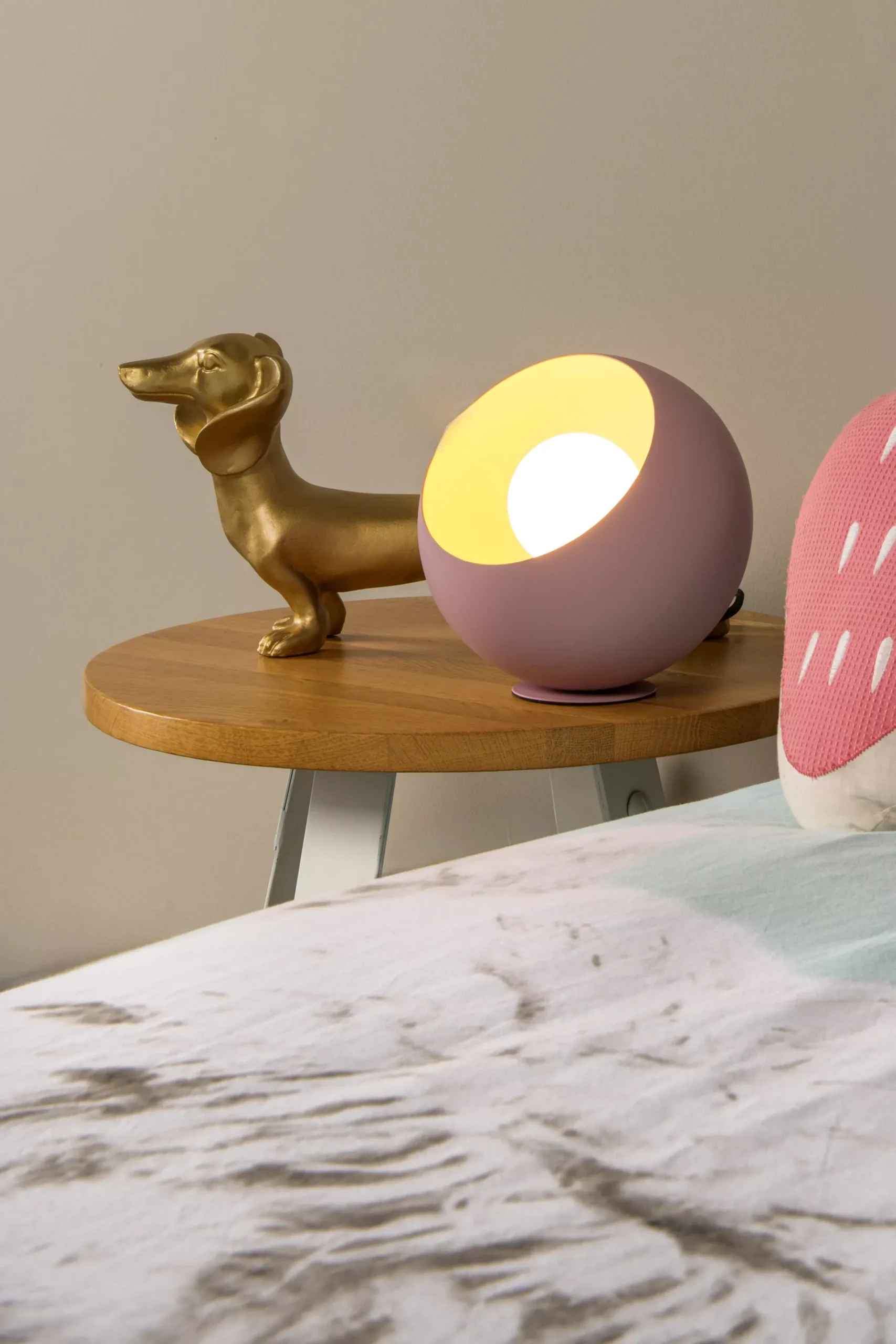 DOREDOS - Tafellamp - Ø 20 cm - 1xE27 - Roze*Lucide Discount