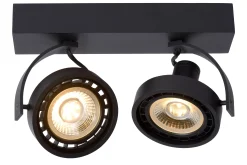 DORIAN - Plafondspot - LED Dim to warm - GU10 (ES111) - 2x12W 2200K/3000K - Zwart*Lucide Cheap