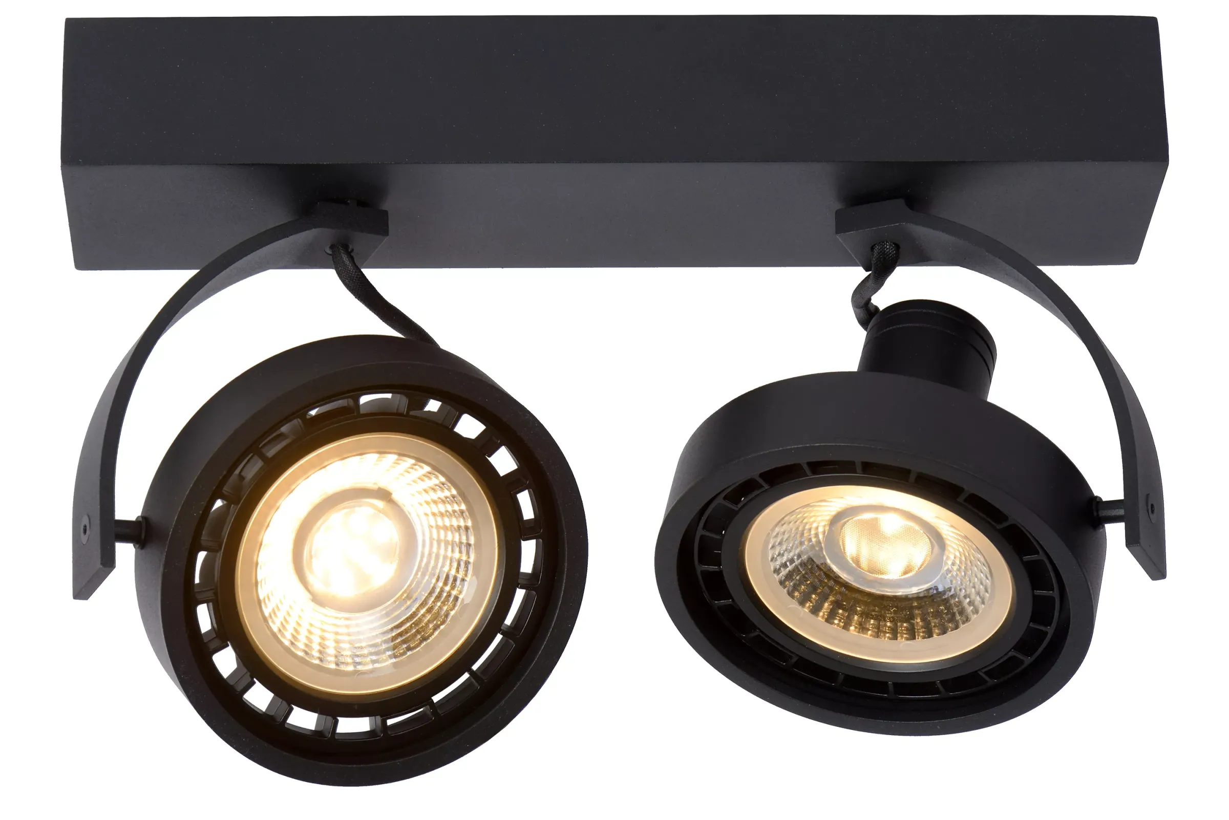 DORIAN - Plafondspot - LED Dim to warm - GU10 (ES111) - 2x12W 2200K/3000K - Zwart*Lucide Cheap