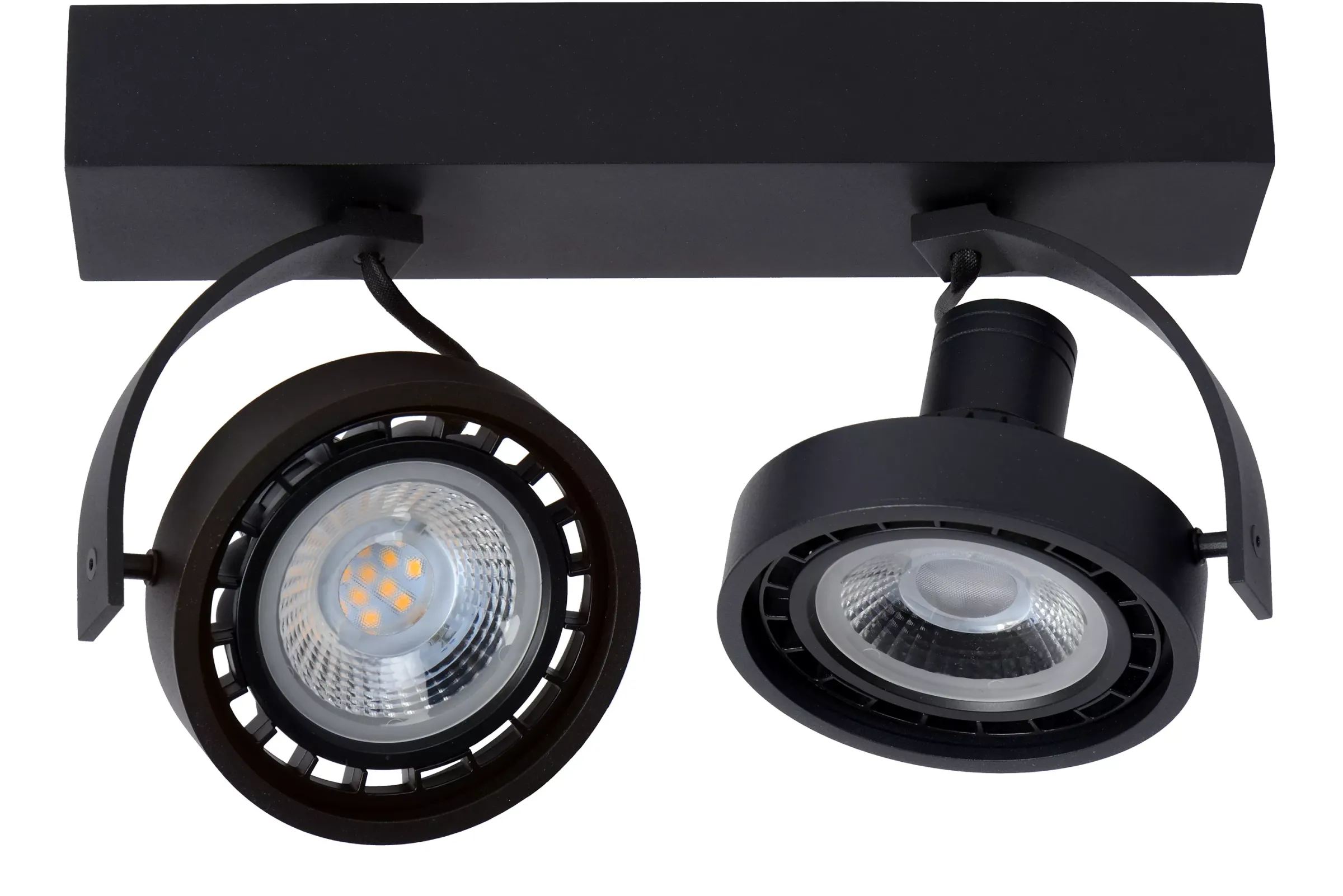 DORIAN - Plafondspot - LED Dim to warm - GU10 (ES111) - 2x12W 2200K/3000K - Zwart*Lucide Cheap