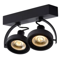 DORIAN - Plafondspot - LED Dim to warm - GU10 (ES111) - 2x12W 2200K/3000K - Zwart*Lucide Cheap