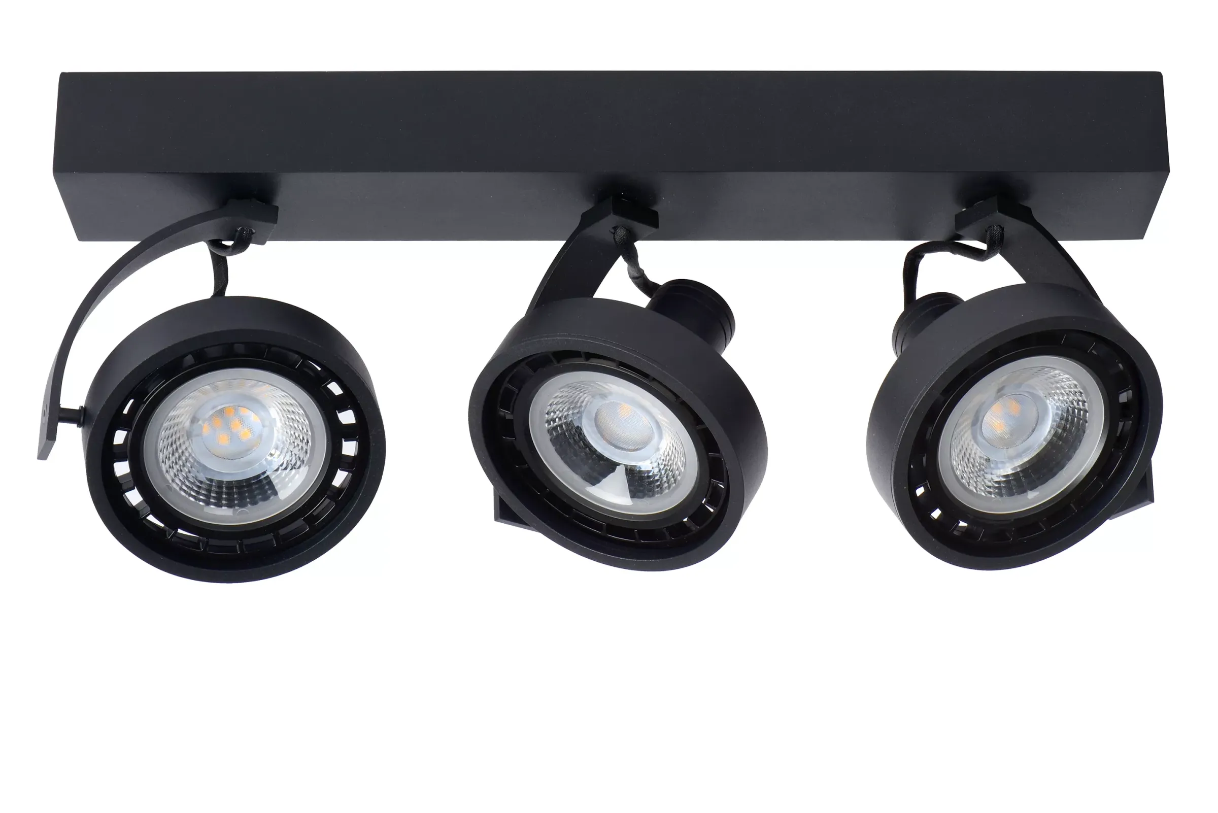 DORIAN - Plafondspot - LED Dim to warm - GU10 (ES111) - 3x12W 2200K/3000K - Zwart*Lucide Flash Sale