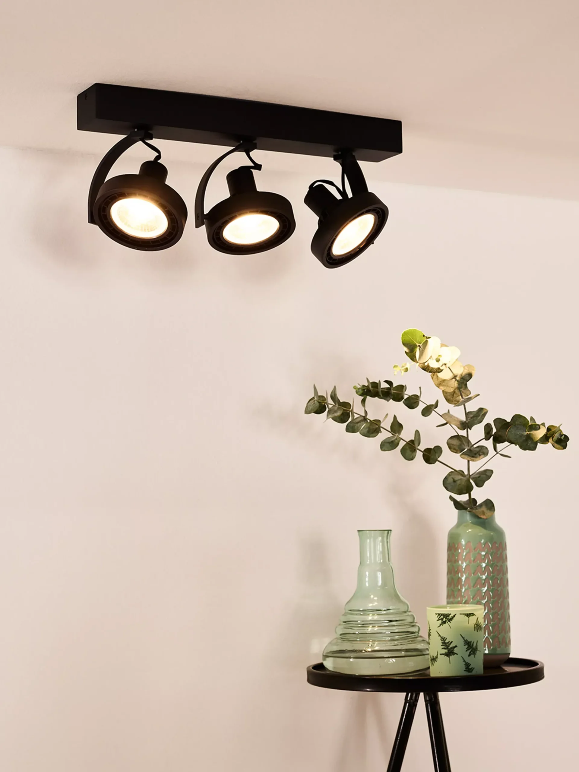DORIAN - Plafondspot - LED Dim to warm - GU10 (ES111) - 3x12W 2200K/3000K - Zwart*Lucide Flash Sale