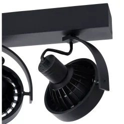 DORIAN - Plafondspot - LED Dim to warm - GU10 (ES111) - 3x12W 2200K/3000K - Zwart*Lucide Flash Sale