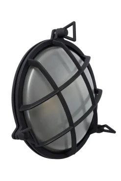 DUDLEY - Wandlamp Binnen/Buiten - Ø 22 cm - 1xE27 - IP65 - Zwart*Lucide Best