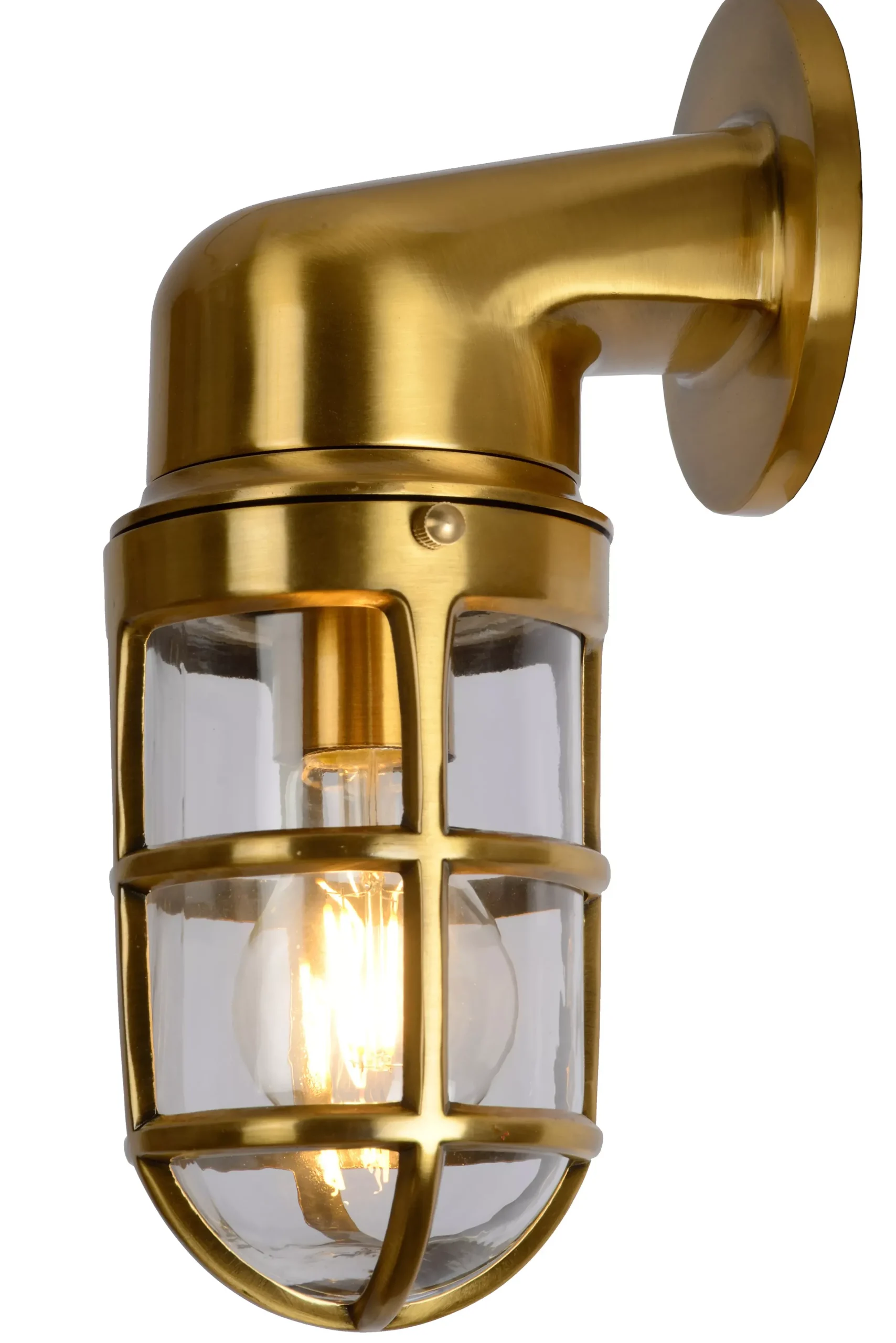DUDLEY - Wandlamp Binnen/Buiten - 1xE27 - IP44 - Mat Goud / Messing*Lucide Discount