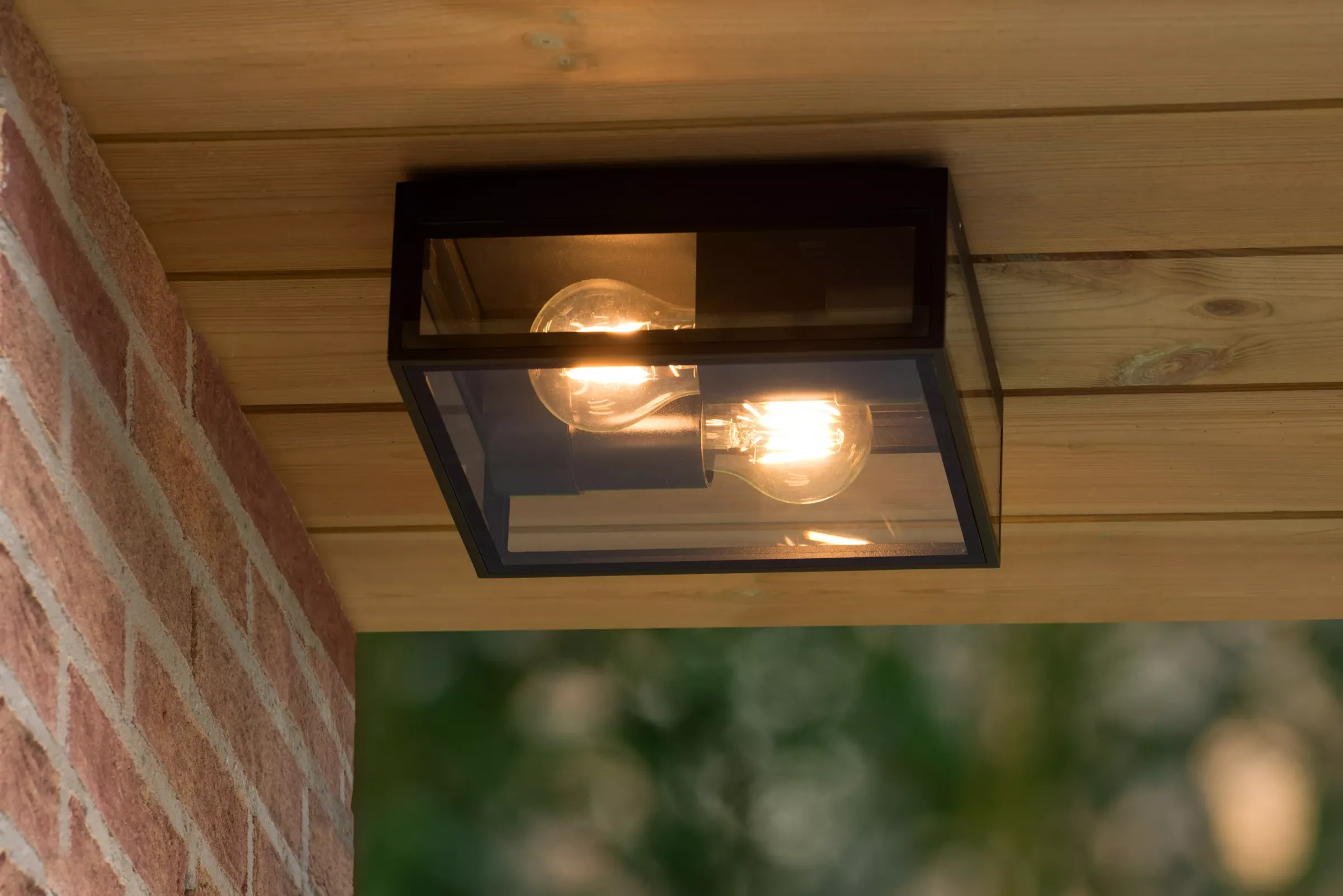 DUKAN - Plafonnière Binnen/Buiten - 2xE27 - IP65 - Zwart*Lucide Best Sale