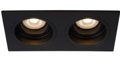EMBED - Inbouwspot - 2xGU10 - Zwart*Lucide Shop