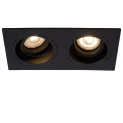 EMBED - Inbouwspot - 2xGU10 - Zwart*Lucide Shop