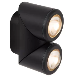 ERIN - Wandspot / Wandlamp Binnen/Buiten - LED - 2x5W 2700K - IP65 - Zwart*Lucide Flash Sale