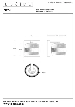 ERYN - Wandlamp - 1xG9 - Chroom*Lucide Outlet