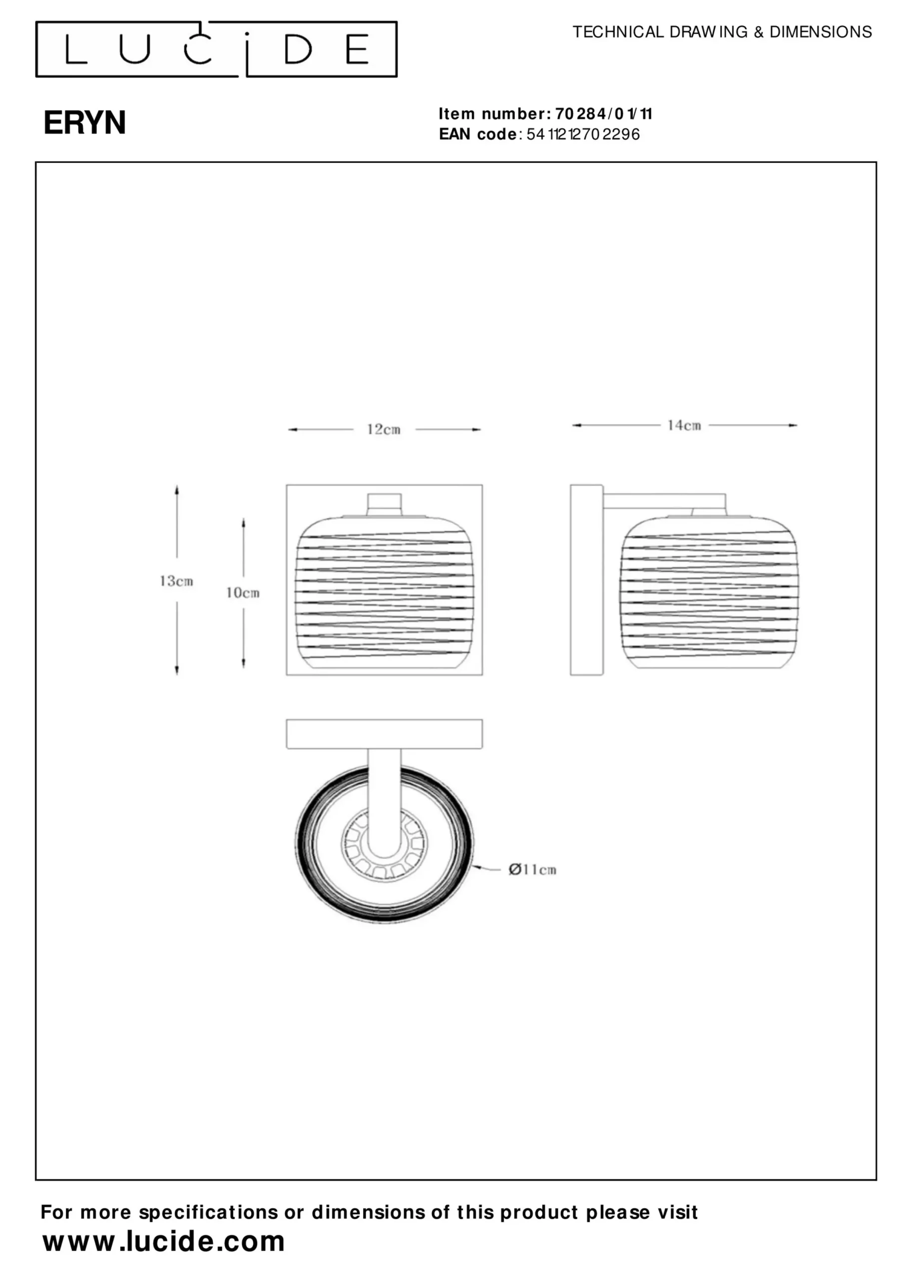 ERYN - Wandlamp - 1xG9 - Chroom*Lucide Outlet
