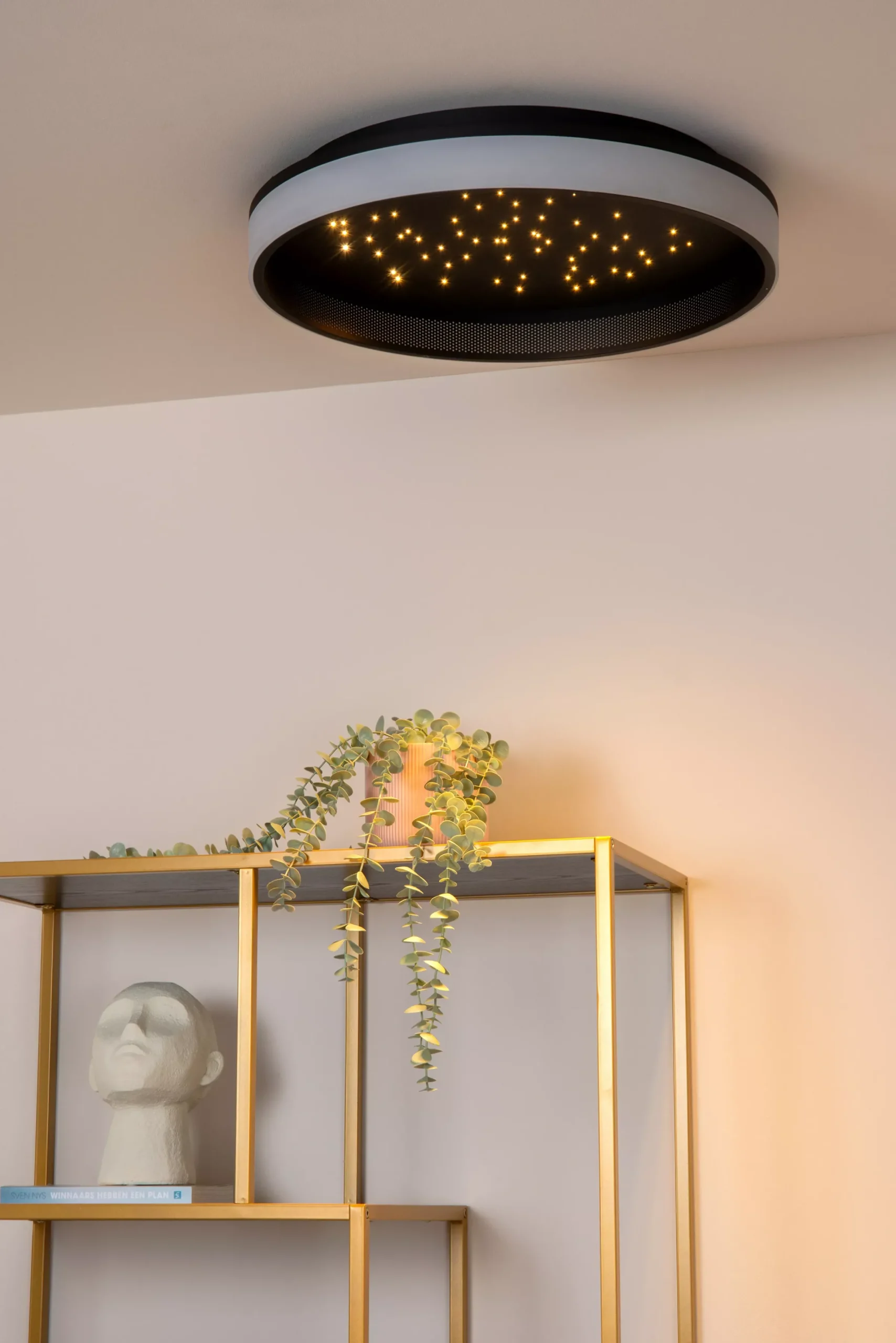 ESTREJA - Plafonnière - Ø 40 cm - LED Dimb. - CCT - 2500K/3000K - Zwart*Lucide Store
