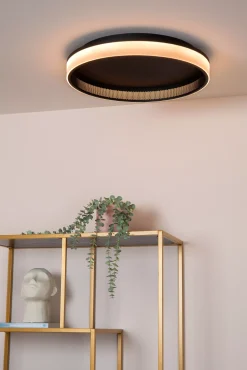 ESTREJA - Plafonnière - Ø 40 cm - LED Dimb. - CCT - 2500K/3000K - Zwart*Lucide Store