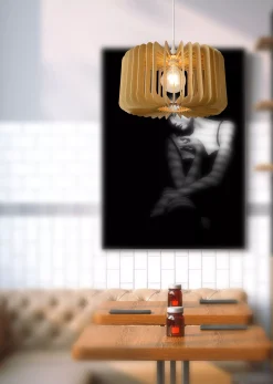 ETTA - Hanglamp - Ø 39 cm - 1xE27 - Licht hout*Lucide Clearance