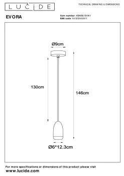 EVORA - Hanglamp - Ø 10 cm - 1xGU10 - Taupe*Lucide Best Sale