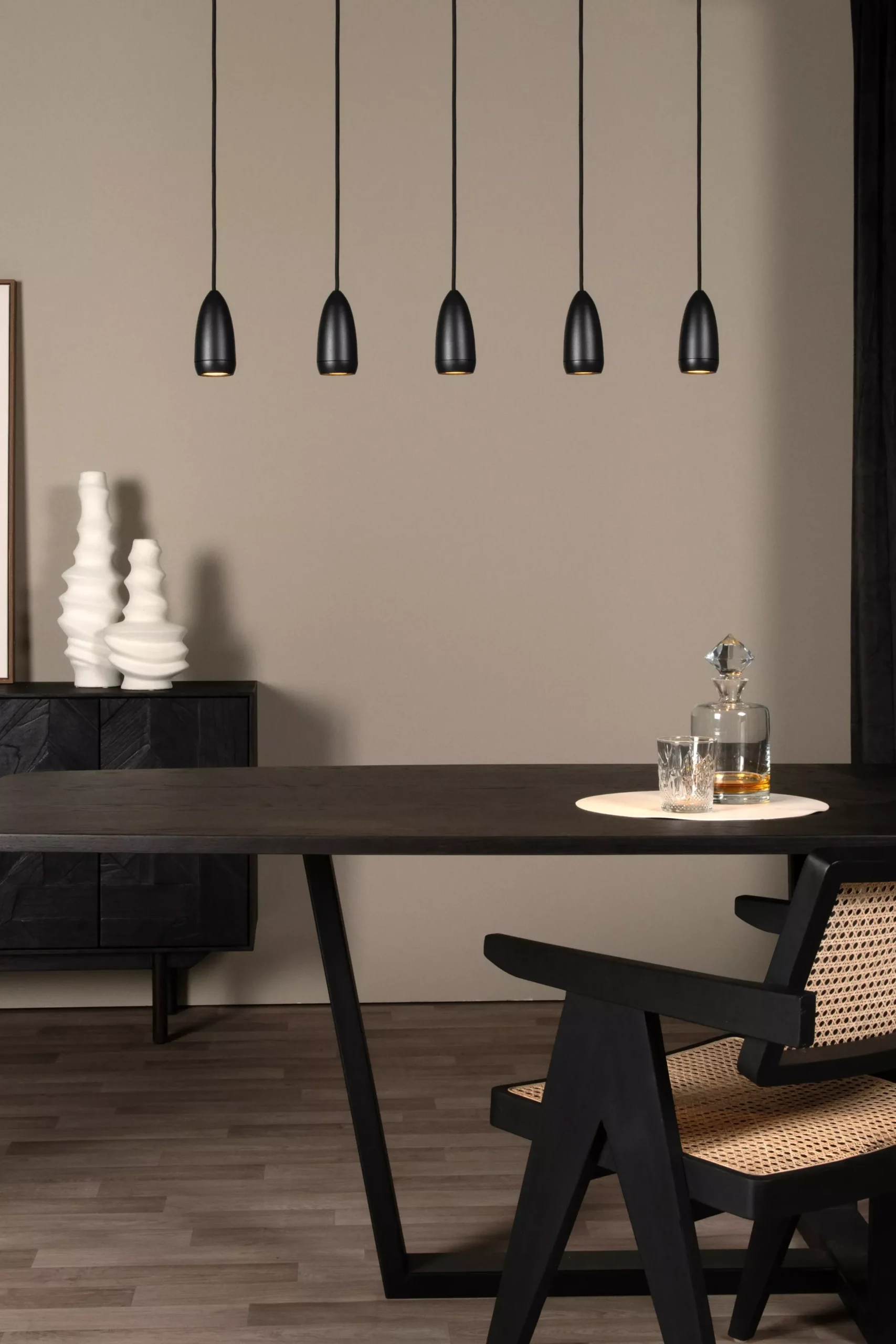 EVORA - Hanglamp - Ø 10 cm - 5xGU10 - Zwart*Lucide Sale