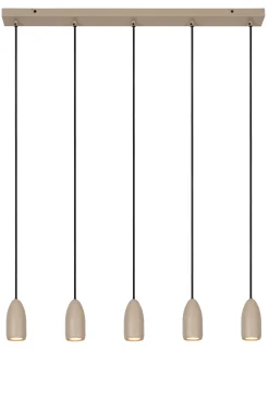 EVORA - Hanglamp - Ø 10 cm - 5xGU10 - Taupe*Lucide New